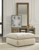 Warmstead Furniture - Ashley Furniture - Elyza Living Room - Oversized Accent Ottoman / Linen - 1000608
